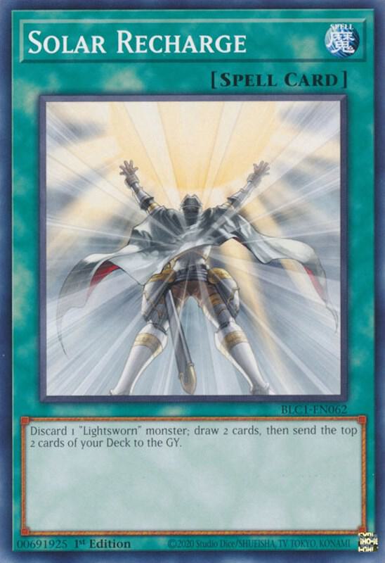 Solar Recharge BLC1-EN062 card from Battles of Legend: Chapter 1