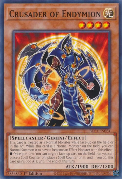 Crusader of Endymion BLC1-EN064 card from Battles of Legend: Chapter 1
