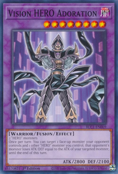 Vision HERO Adoration BLC1-EN069 card from Battles of Legend: Chapter 1