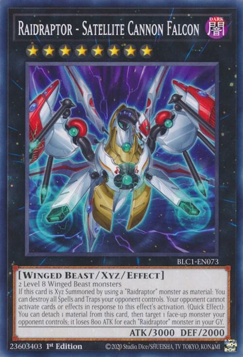 Raidraptor - Satellite Cannon Falcon BLC1-EN073 card from Battles of Legend: Chapter 1