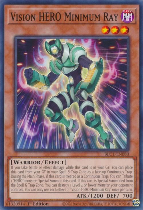 Vision HERO Minimum Ray BLC1-EN080 card from Battles of Legend: Chapter 1