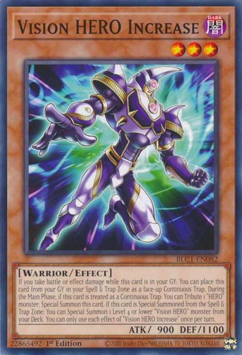 Vision HERO Increase BLC1-EN082 card from Battles of Legend: Chapter 1