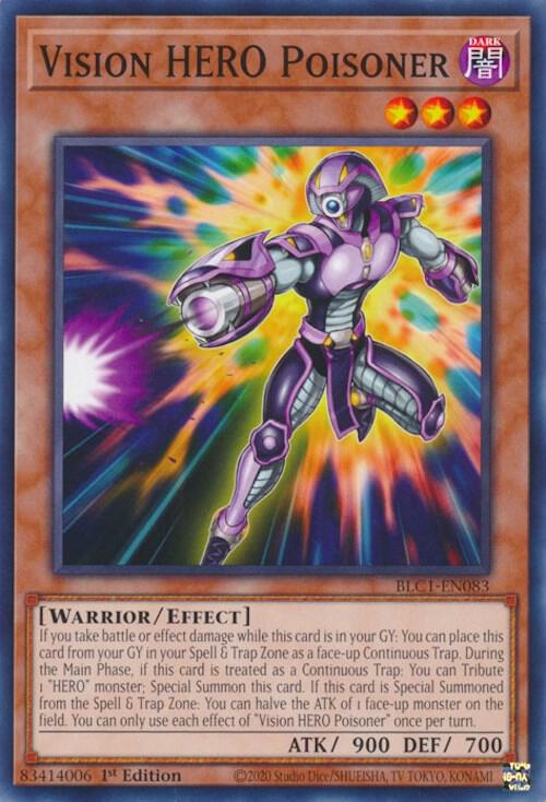 Vision HERO Poisoner BLC1-EN083 card from Battles of Legend: Chapter 1