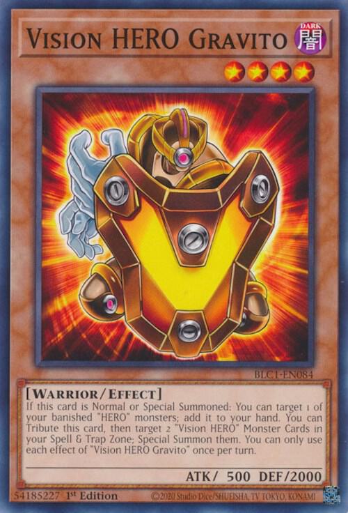 Vision HERO Gravito BLC1-EN084 card from Battles of Legend: Chapter 1