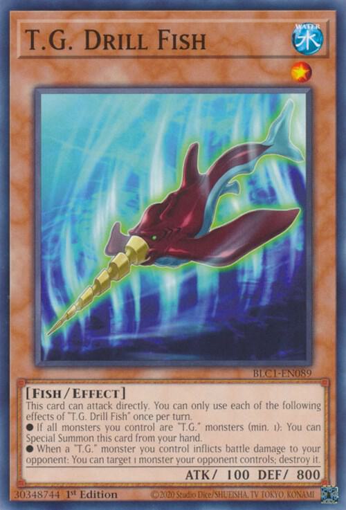 T.G. Drill Fish BLC1-EN089 card from Battles of Legend: Chapter 1