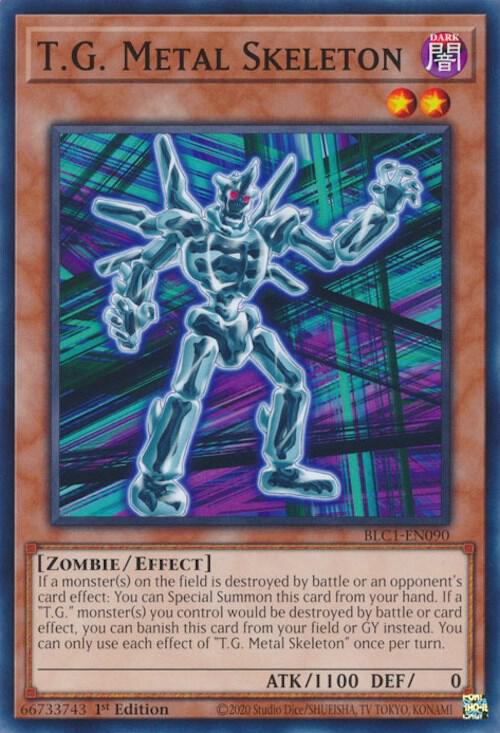 T.G. Metal Skeleton BLC1-EN090 card from Battles of Legend: Chapter 1