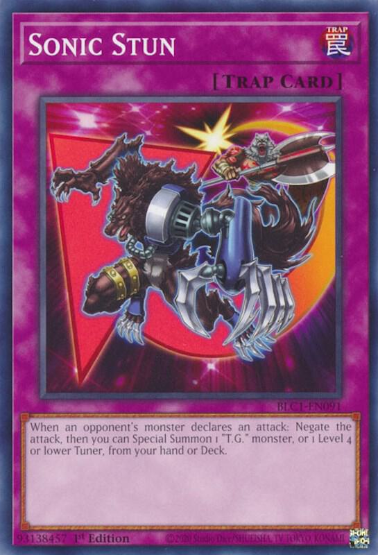 Sonic Stun BLC1-EN091 card from Battles of Legend: Chapter 1
