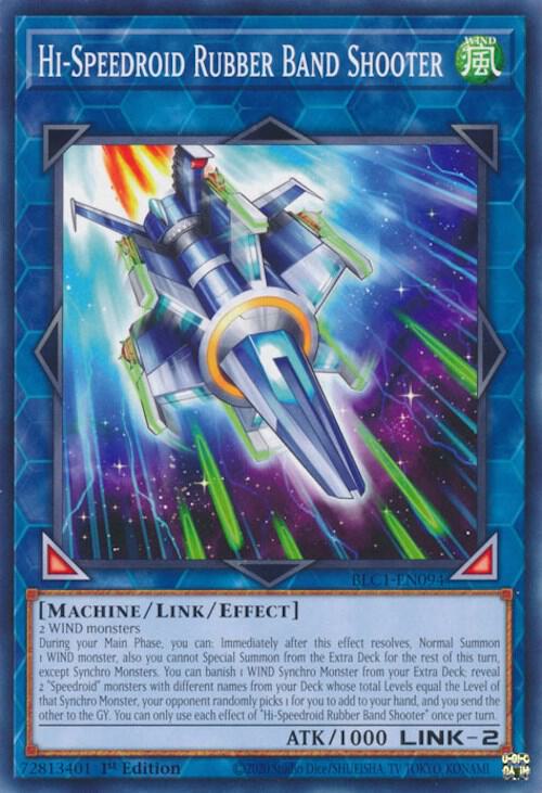Hi-Speedroid Rubber Band Shooter BLC1-EN094 card from Battles of Legend: Chapter 1