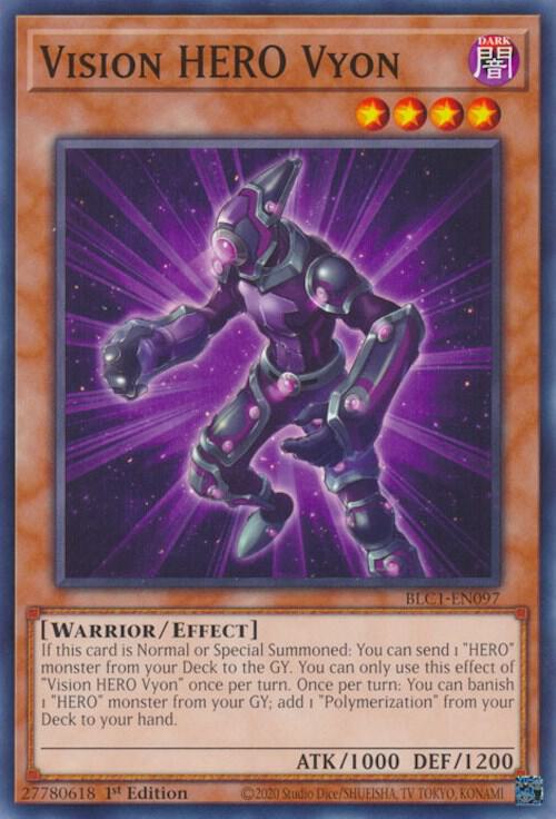 Vision HERO Vyon BLC1-EN097 card from Battles of Legend: Chapter 1