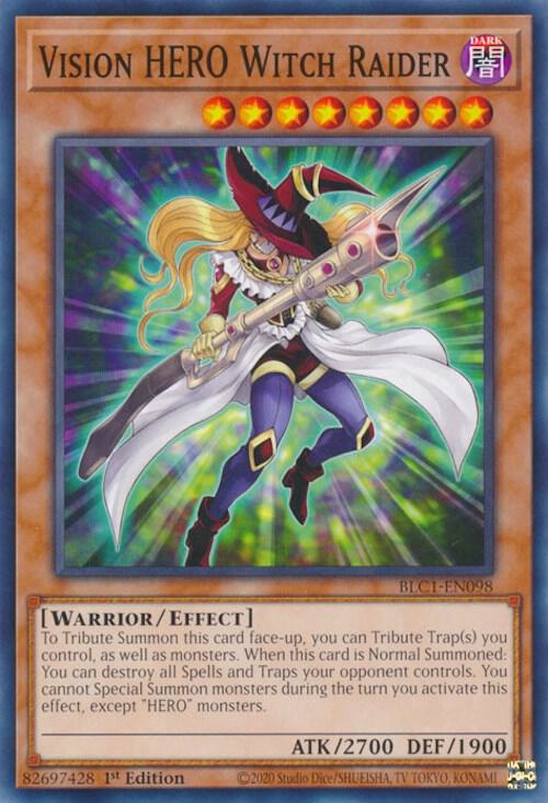 Vision HERO Witch Raider BLC1-EN098 card from Battles of Legend: Chapter 1