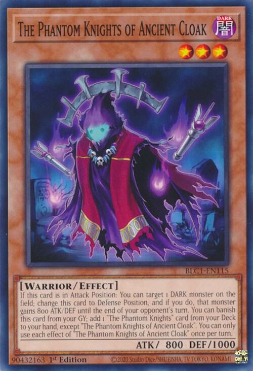 The Phantom Knights of Ancient Cloak BLC1-EN115 card from Battles of Legend: Chapter 1