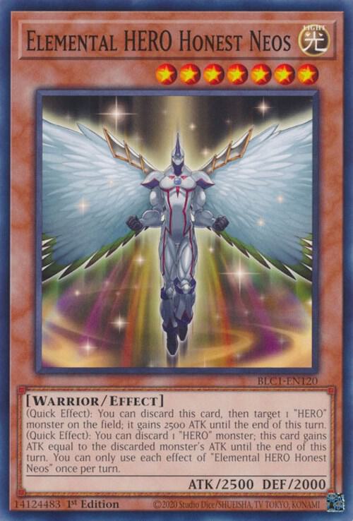 Elemental HERO Honest Neos BLC1-EN120 card from Battles of Legend: Chapter 1