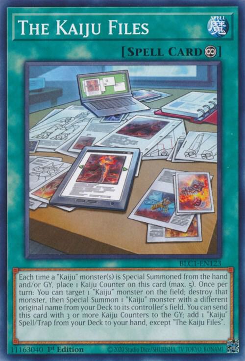 The Kaiju Files BLC1-EN123 card from Battles of Legend: Chapter 1
