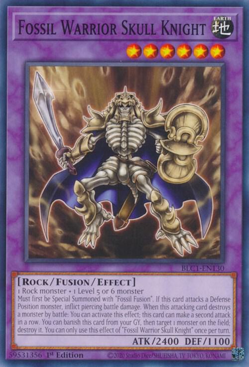 Fossil Warrior Skull Knight BLC1-EN130 card from Battles of Legend: Chapter 1
