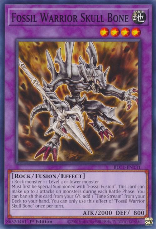 Fossil Warrior Skull Bone BLC1-EN131 card from Battles of Legend: Chapter 1
