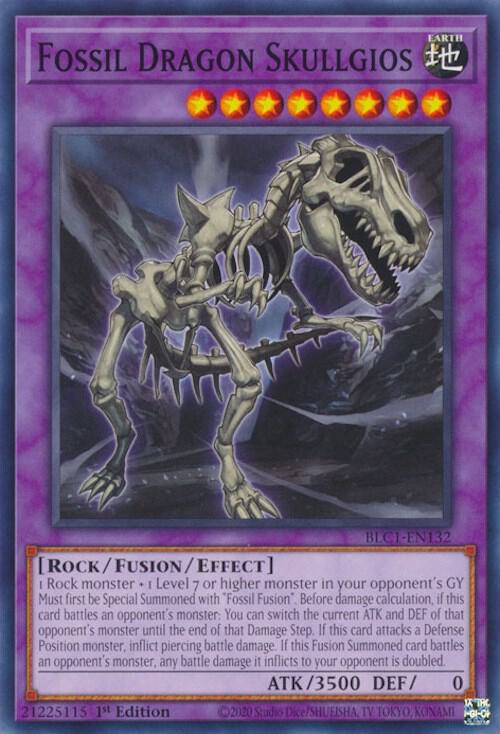 Fossil Dragon Skullgios BLC1-EN132 card from Battles of Legend: Chapter 1