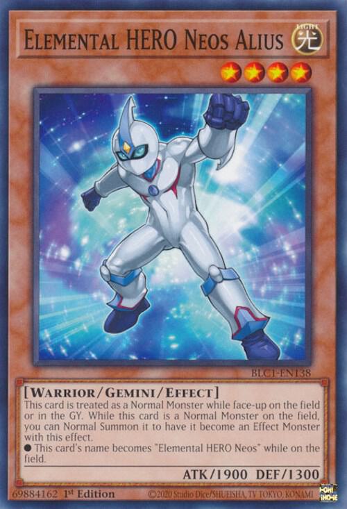 Elemental HERO Neos Alius BLC1-EN138 card from Battles of Legend: Chapter 1