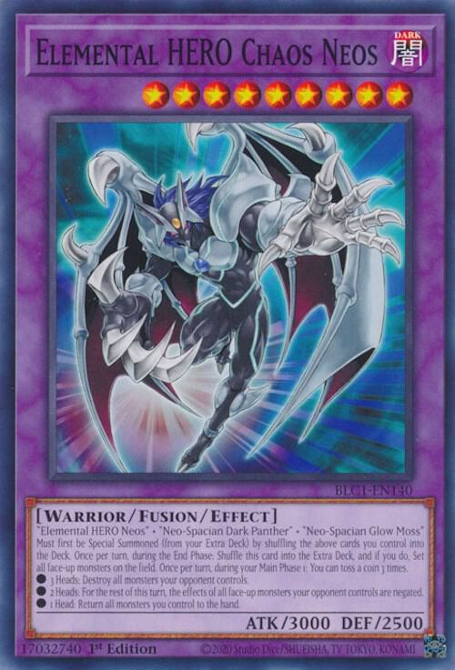 Elemental HERO Chaos Neos BLC1-EN140 card from Battles of Legend: Chapter 1