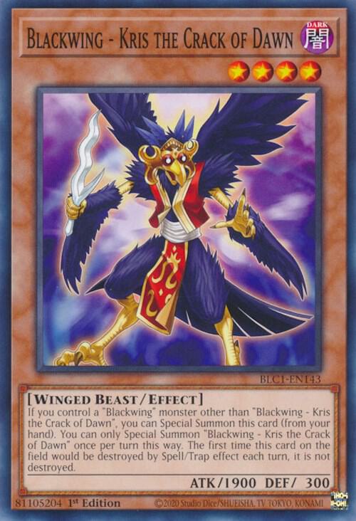 Blackwing - Kris the Crack of Dawn BLC1-EN143 card from Battles of Legend: Chapter 1
