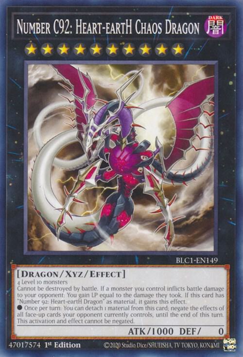 Number C92: Heart-eartH Chaos Dragon BLC1-EN149 card from Battles of Legend: Chapter 1
