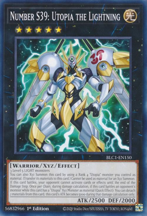 Number S39: Utopia the Lightning BLC1-EN150 card from Battles of Legend: Chapter 1