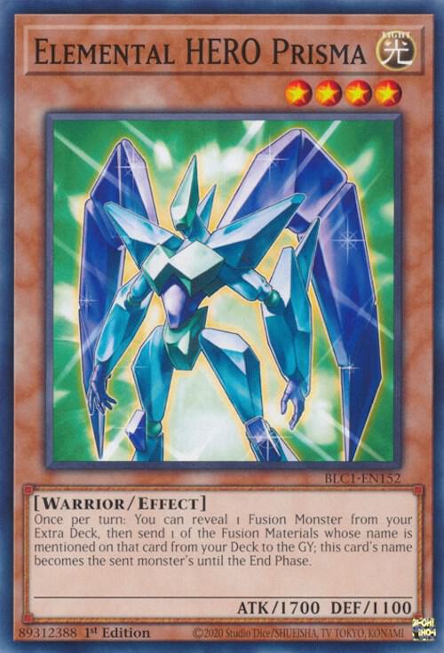 Elemental HERO Prisma BLC1-EN152 card from Battles of Legend: Chapter 1