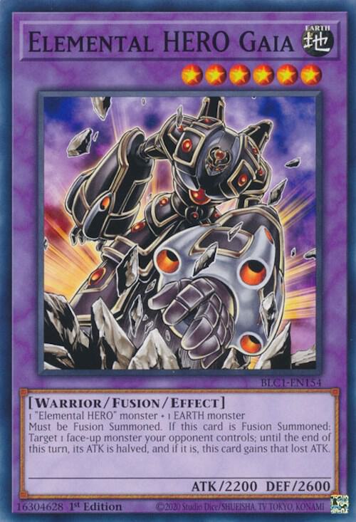 Elemental HERO Gaia BLC1-EN154 card from Battles of Legend: Chapter 1