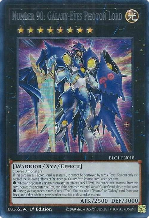 Number 90: Galaxy-Eyes Photon Lord (Silver) BLC1-EN018 card from Battles of Legend: Chapter 1
