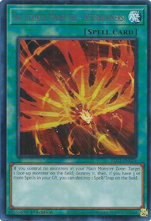 Sky Striker Maneuver - Afterburners! (Silver) BLC1-EN024 card from Battles of Legend: Chapter 1