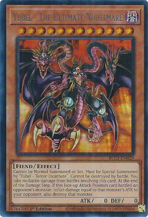 Yubel - The Ultimate Nightmare (Silver) BLC1-EN029 card from Battles of Legend: Chapter 1