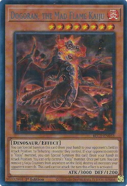 Dogoran, the Mad Flame Kaiju (Silver) BLC1-EN033 card from Battles of Legend: Chapter 1