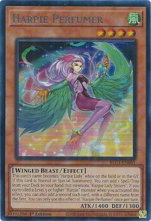 Harpie Perfumer (Silver) BLC1-EN041 card from Battles of Legend: Chapter 1
