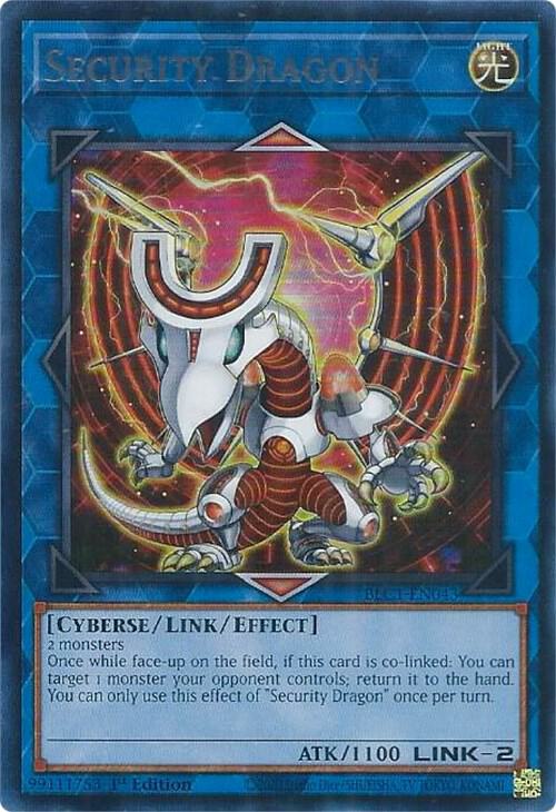 Security Dragon (Silver) BLC1-EN043 card from Battles of Legend: Chapter 1