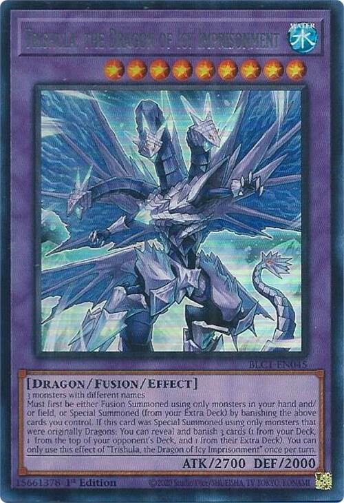 Trishula, the Dragon of Icy Imprisonment (Silver) BLC1-EN045 card from Battles of Legend: Chapter 1