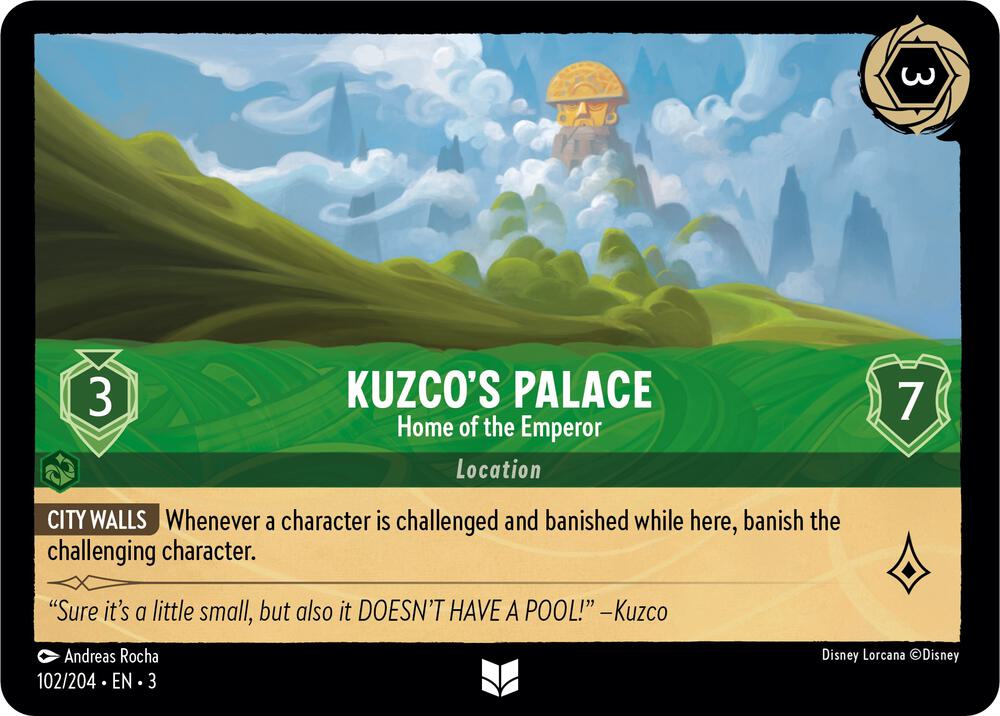 Kuzco's Palace - Home of the Emperor 102/204 card from Into the Inklands