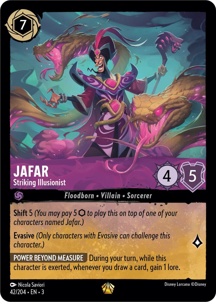 Jafar - Striking Illusionist 42/204 card from Into the Inklands