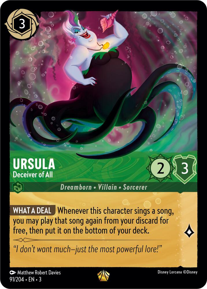 Ursula - Deceiver of All 91/204 card from Into the Inklands