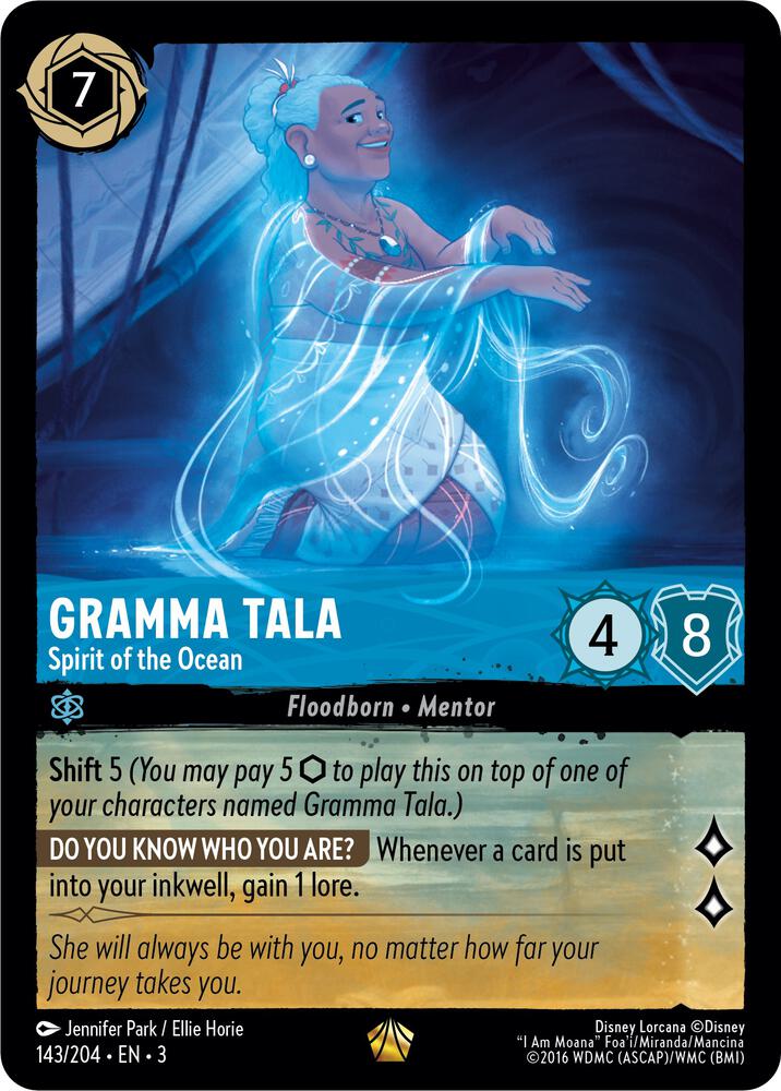 Gramma Tala - Spirit of the Ocean 143/204 card from Into the Inklands