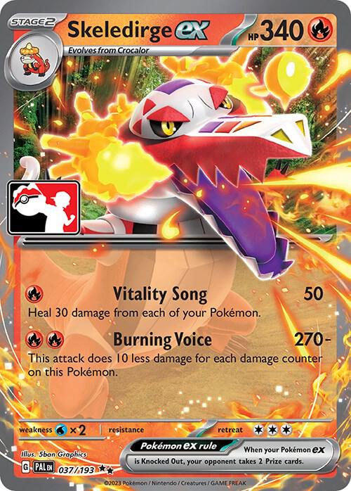 Skeledirge ex 037/193 card from Prize Pack Series Cards