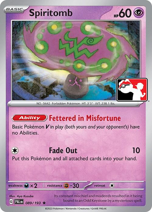 Spiritomb 089/193 card from Prize Pack Series Cards