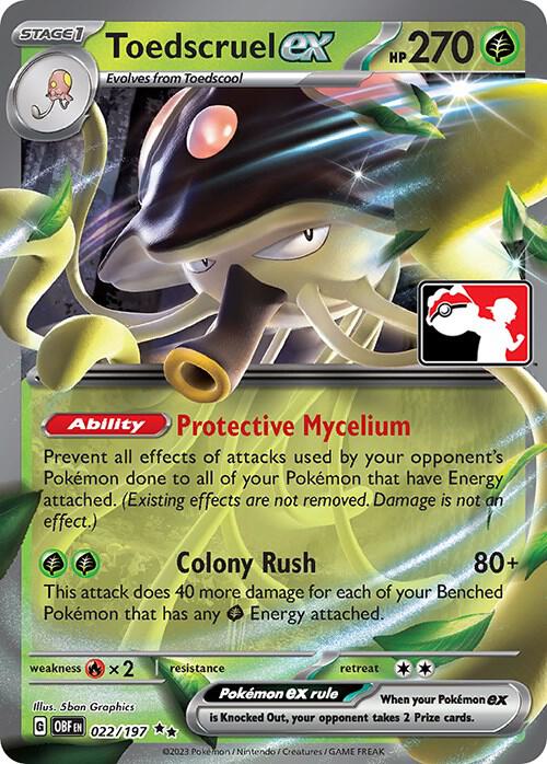 Toedscruel ex 022/197 card from Prize Pack Series Cards