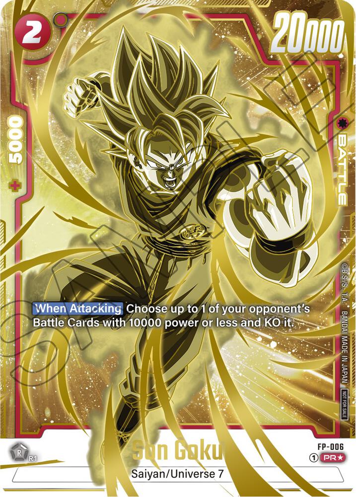 Son Goku (Gold) FP-006 card from Fusion World Promotion Cards and Packs
