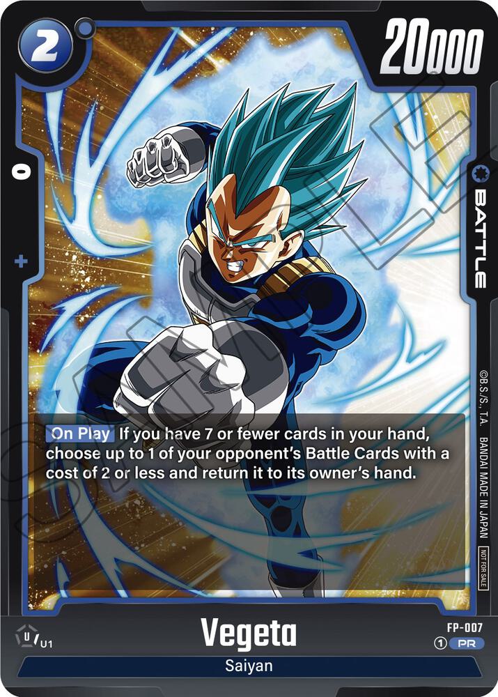 Vegeta FP-007 card from Fusion World Promotion Cards and Packs