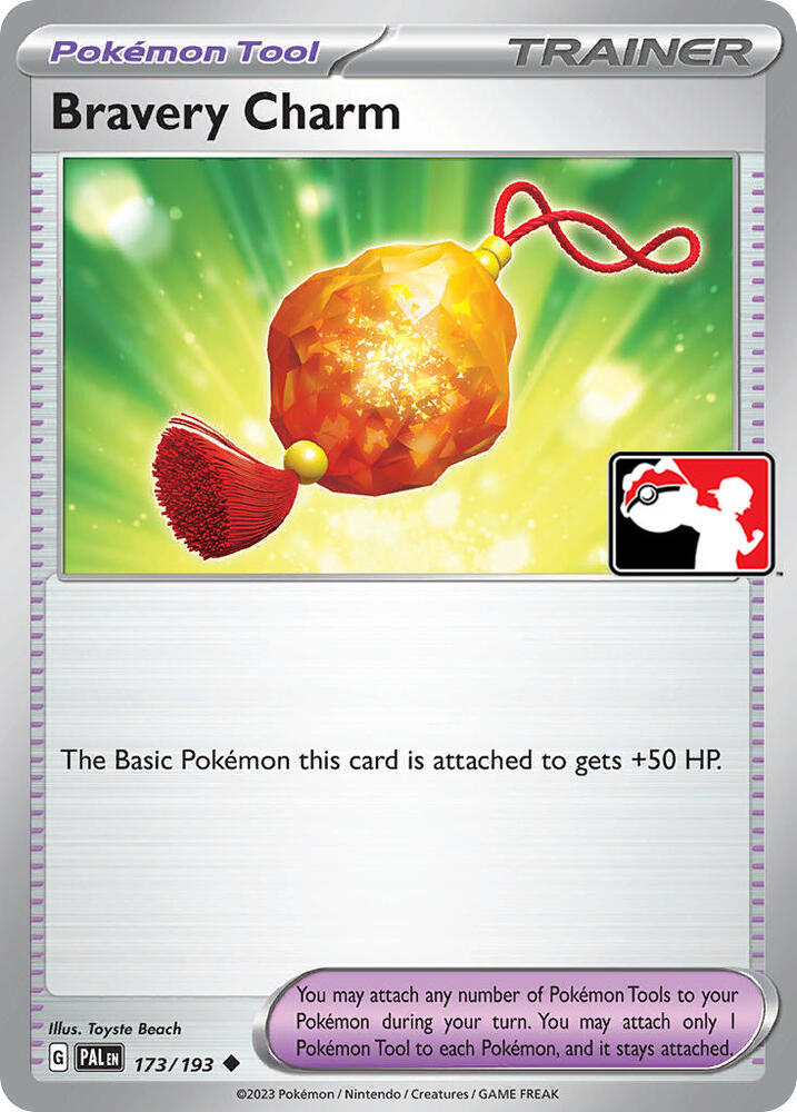 Bravery Charm 173/193 card from Prize Pack Series Cards