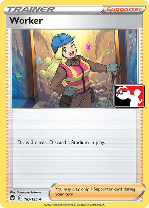 Worker 167/195 card from Prize Pack Series Cards