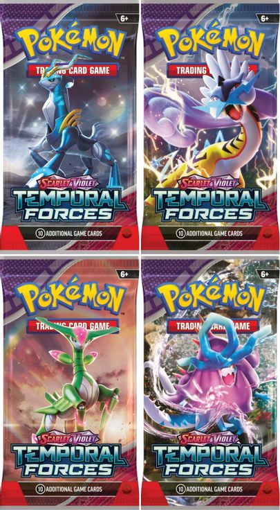 Temporal Forces Booster Pack Art Bundle [Set of 4] sealed product from SV05: Temporal Forces