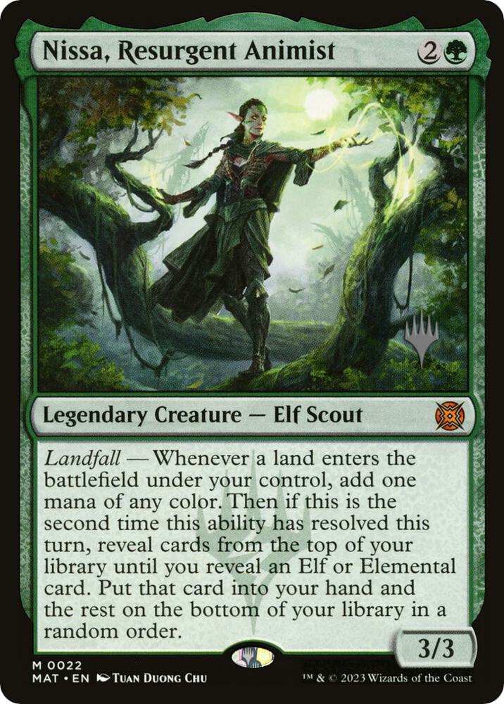 Nissa, Resurgent Animist 22 card from Promo Pack: Murders at Karlov Manor