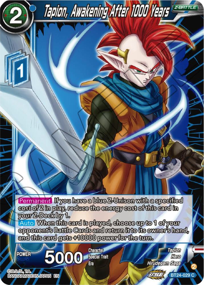 Tapion, Awakening After 1000 Years BT24-029 card from Beyond Generations