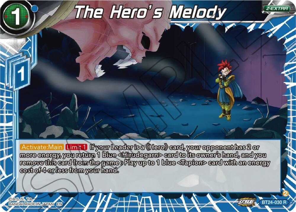 The Hero's Melody BT24-030 card from Beyond Generations