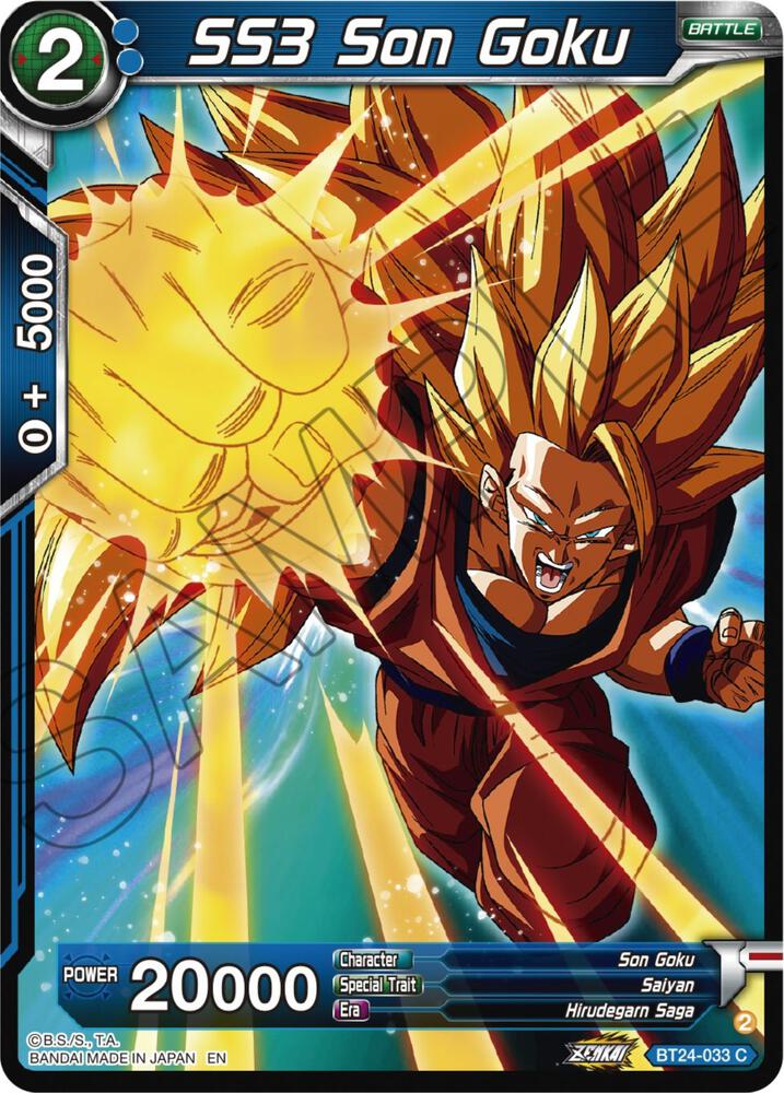 SS3 Son Goku BT24-033 card from Beyond Generations